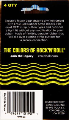 Ernie Ball EB4603 Strap Blocks (4 pcs) - Image 2