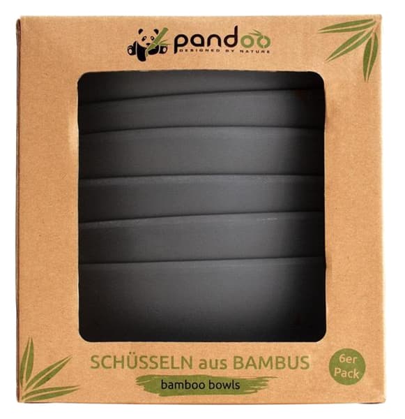 Pandoo Bamboo Bowls Black - Image 2