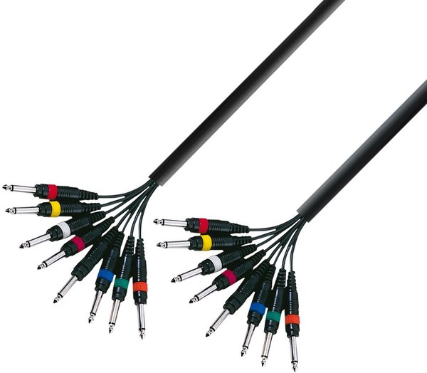 Multicore Mono Cable (8 x 6,3mm Jack - 5m)