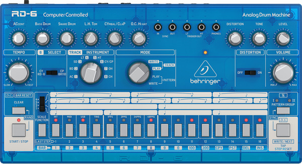 RD-6-BB Analog Drum Machine (light blue)