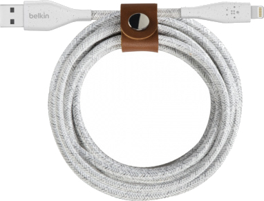 DuraTek Plus Lightning USB-A Cable + Strap (1.2m - white)