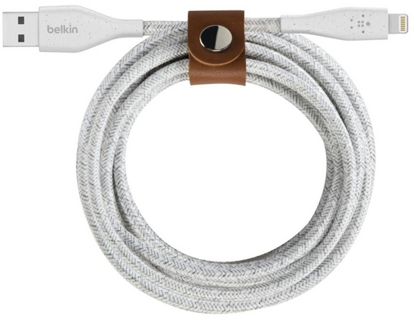 DuraTek Plus Lightning USB-A Cable + Strap (3m - white)