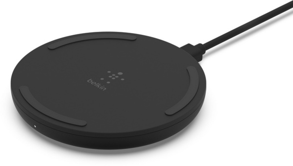 Wireless Charging Pad (incl. Micro-USB Cable with Power Supply, black)
