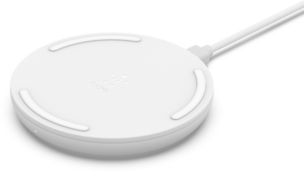Wireless Charging Pad (incl. Micro-USB Cable with Power Supply, white)