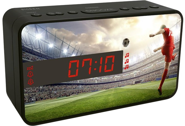 binnen opleiding het is mooi Bigben Alarm Clock Radio R16 - Soccer (incl. 3 front panels)