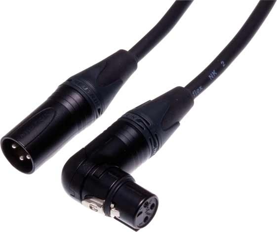 Angle XLRf to XLRm NMKSRXF6-BL (black, 6m)