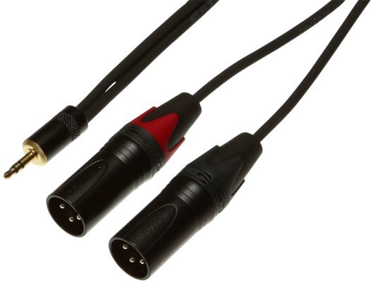 NYK MPM-BL Mini Plug 3pol auf 2x XLR male (10m)