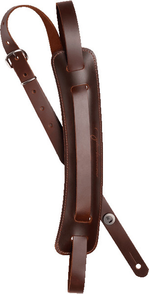 John Lennon Guitar Strap (Brown Leather with Shoulder Pad)