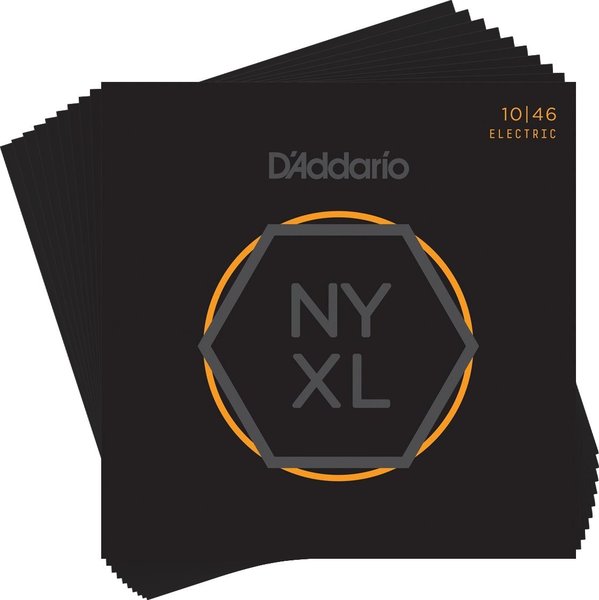 NYXL1046 New York XL Pack of 10 Sets / Nickel Round Wound (.010-.046 - regular light)