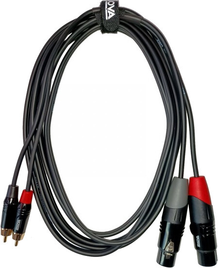 XLR Female - RCA Male Stereo Cable (3m)