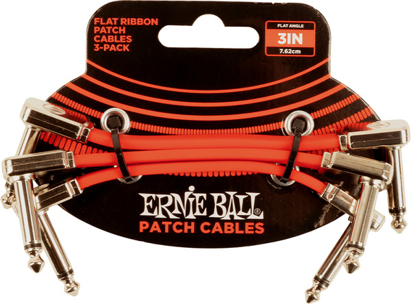 6401 3-Pack Patch Cable - Red (7.5cm)
