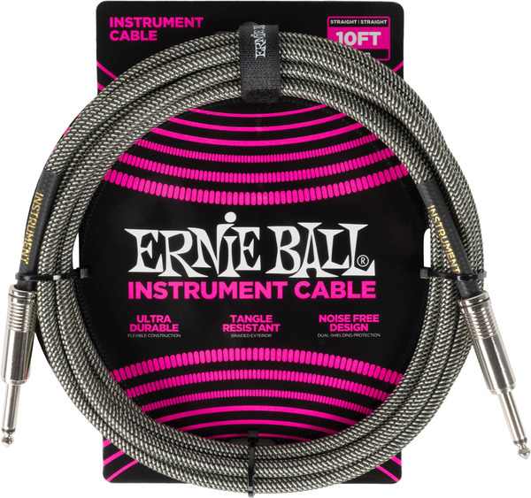 6429 Braided Instrument Cable (3.05m / Silver Fox)