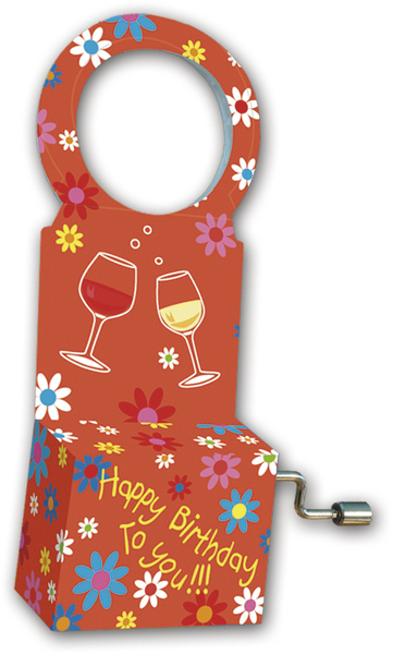 Happy Birthday (flowers & glasses)