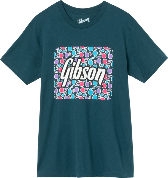 Floral Block Logo T-Shirt (blue, size S)
