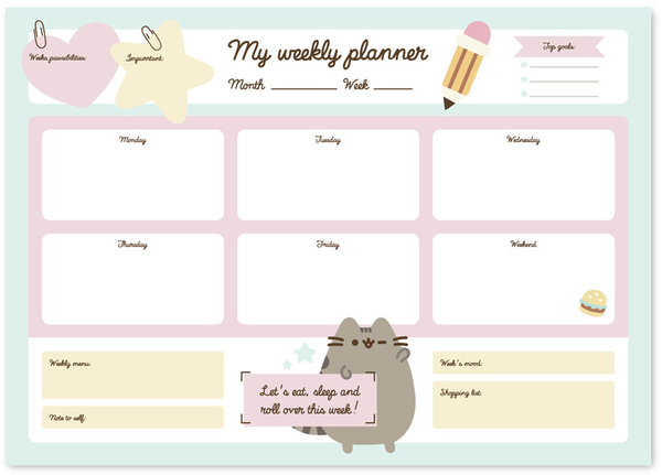 A3 Weekly Planner Pusheen (EN)