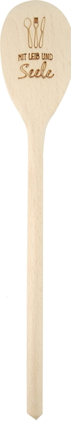 Engraved Wooden Spoon "Mit Leib und Seele"