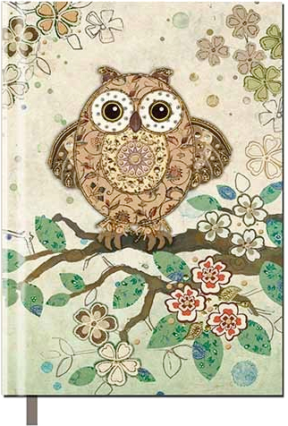 A5 Liniertes Hardcover Notizbuch Amys Chouette Branche