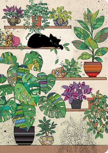 A5 Liniertes Softcover Notizbuch Chaton Plantes