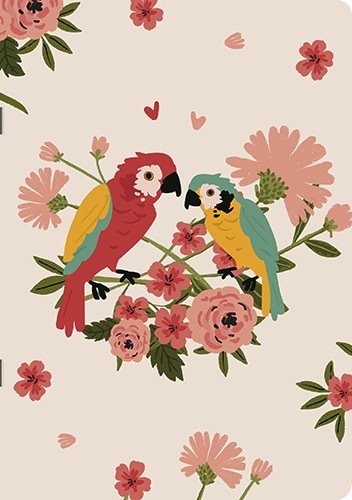 A5 Liniertes Softcover Notizbuch Perroquet