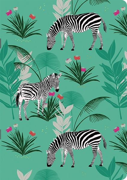 A5 Liniertes Softcover Notizbuch Zebre