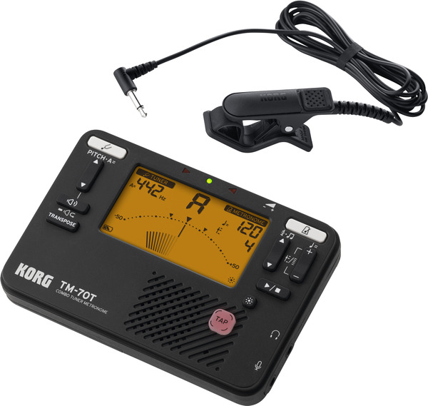 TM-70C Combo Tuner Metronome & Contact Microphone (black)