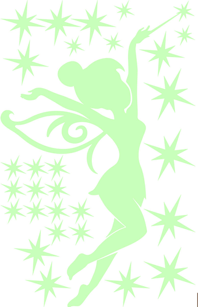 Glow-in-the-Dark Fairy and Stars A333