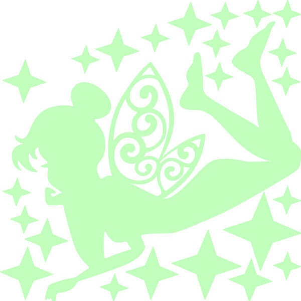 Glow-in-the-Dark Fairy and Stars A432