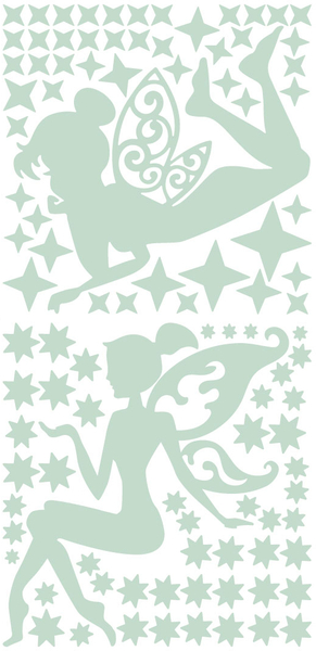 Glow-in-the-Dark Fairy and Stars - Double Pack (102 stickers)