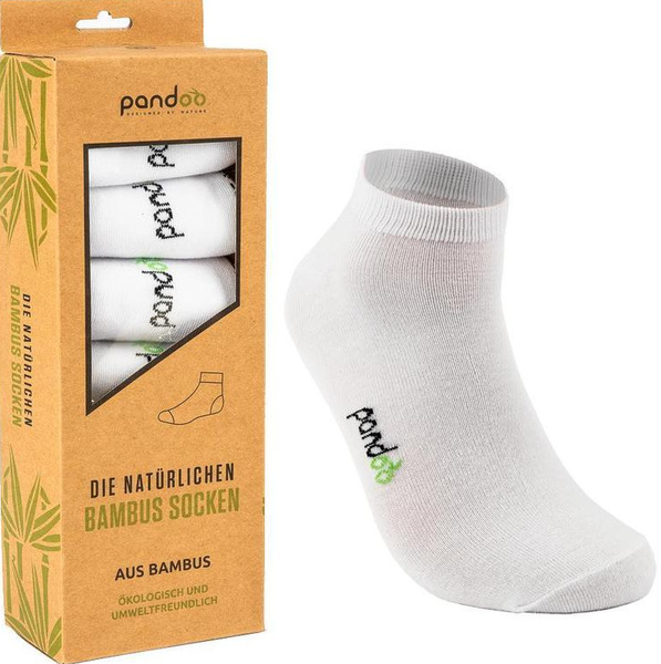Bamboo Sneaker Socks | 35-38 White (6 pairs)