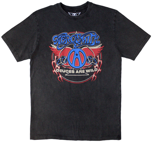 Aerosmith Unisex Stone Wash T-Shirt: Rainbow Spade (size XL)