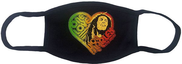 Bob Marley Face Mask: One Love Heart