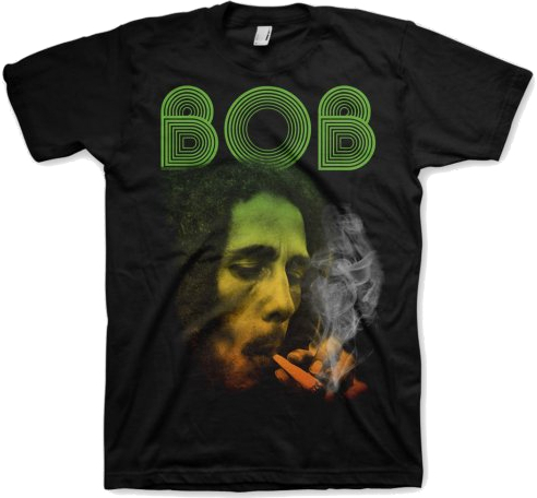 Bob Marley Unisex T-Shirt Smoking Da ERB (size M)