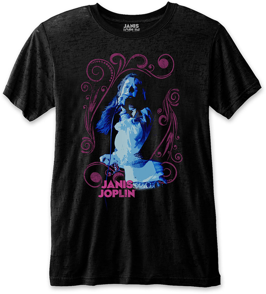 Janis Joplin Unisex T-Shirt: Floral Frame (size XXL)