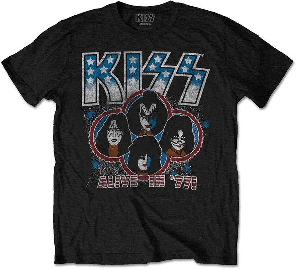 KISS Unisex Tee: Alive In '77 (size XXL)