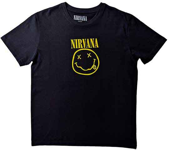 Nirvana Unisex T-Shirt Yellow Smiley Flower Sniffin (size L)