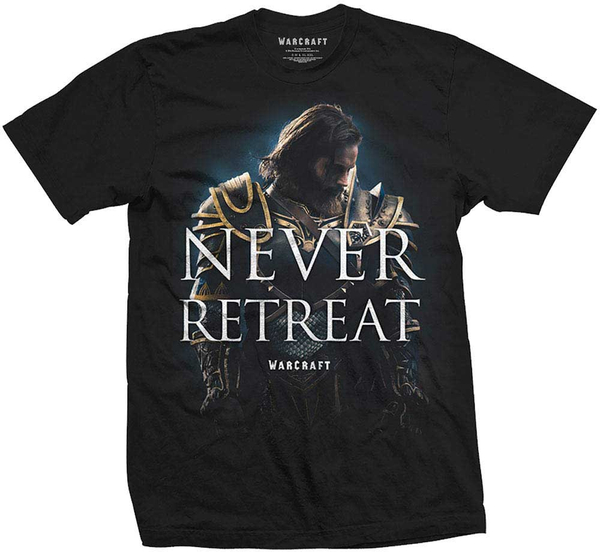 World of Warcraft Unisex Tee: Never Retreat (size S)