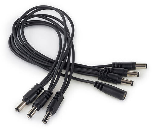 Flat Daisy Chain Cable (6 outputs, straight)