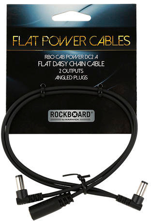 Flat Daisy Chain Cable, 2 Outputs, angled