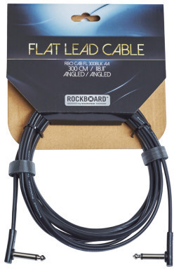Flat Instrument Cable, 300 cm, angled/angled (black)