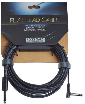 Flat Instrument Cable, 600 cm, straight/angled (black)