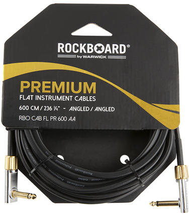 Premium Flat Instrument Cable, angled/angled (600 cm)