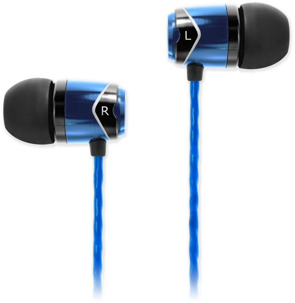 E10 In Ear Isolating Earphones (black & blue)