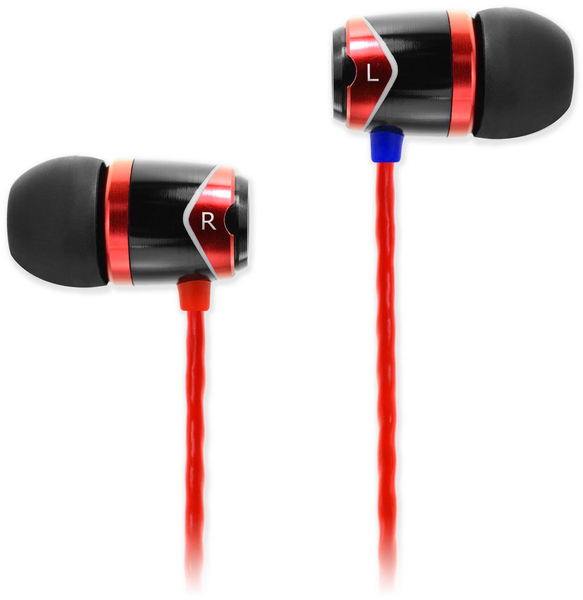 E10 In Ear Isolating Earphones (black & red)