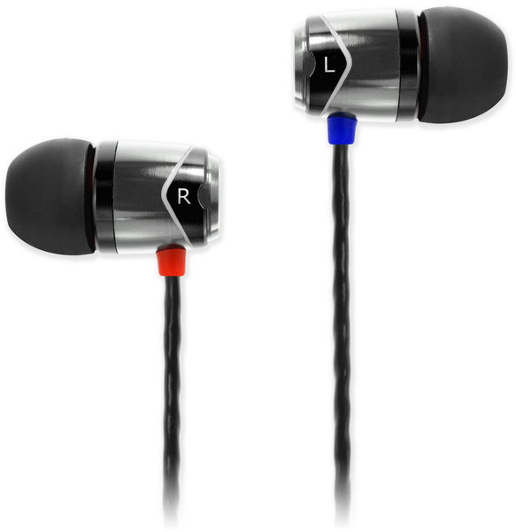 E10 In Ear Isolating Earphones (black & silver)