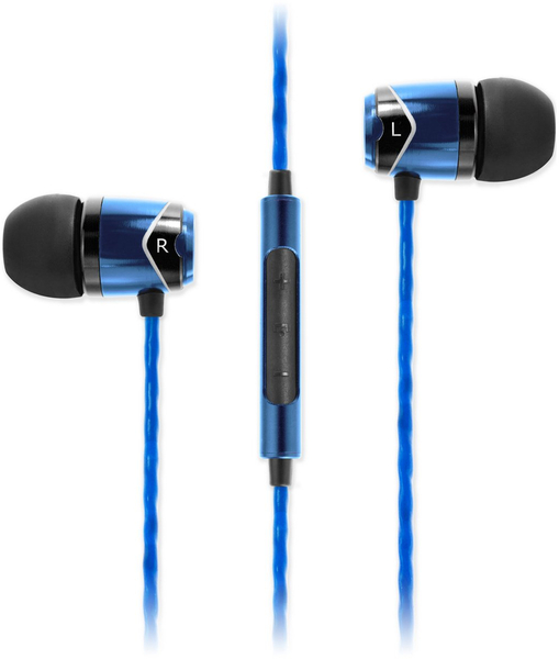 E10C In Ear Isolating Earphones with Mic (black & blue)