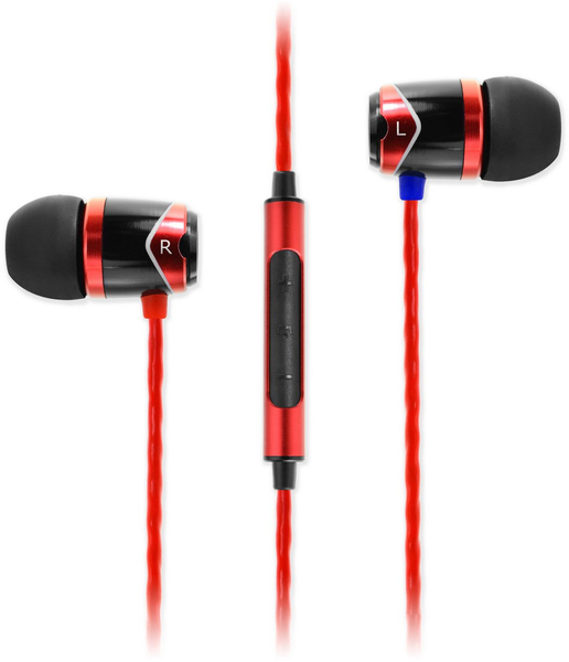 E10C In Ear Isolating Earphones with Mic (black & red)