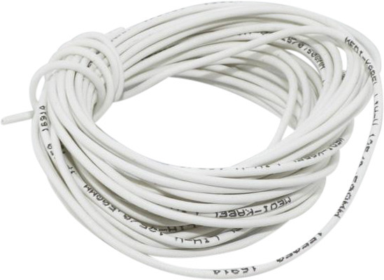 Schaltlitze LIH/125 0,5 mm² Hochvolt (5m, weiss)