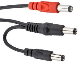 2.5mm to 2x2.1mm Voltage Doubling Cable (18" - straight)