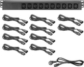 87471 IEC / 19'' 1U Mains Power Strip with 10 IEC Connectors (1.5m)