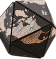 Enjoy The Wood Icosahedron World Map Globe (cork black)